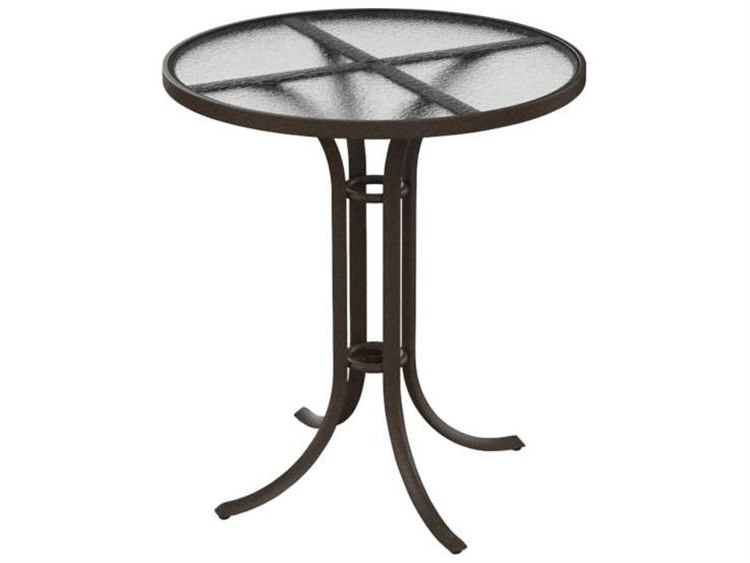 Tropitone Acrylic Cast Aluminum 36'' Round Bar Table