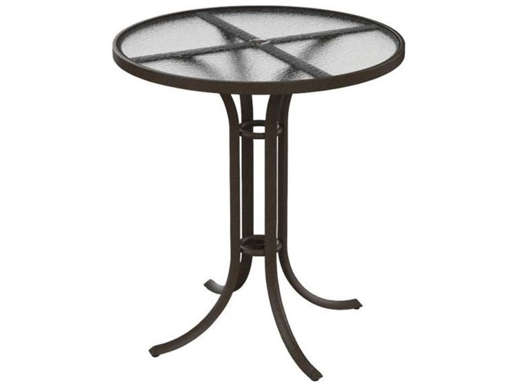 Tropitone Acrylic Cast Aluminum 36'' Round Table with Umbrella Hole