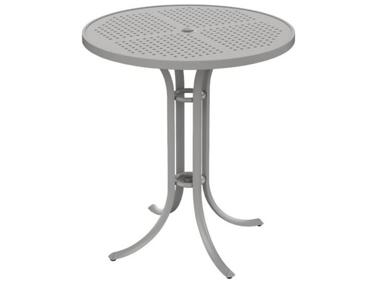 Tropitone Patterned Boulevard Aluminum 36'' Round Bar Table with Umbrella Hole