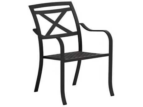 Tropitone Catalina Cast Aluminum Stackable Dining Arm Chair X Back