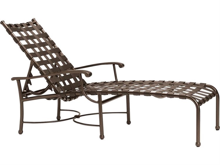 Tropitone Sorrento Cross Strap Extruded Aluminum Chaise Lounge 200432
