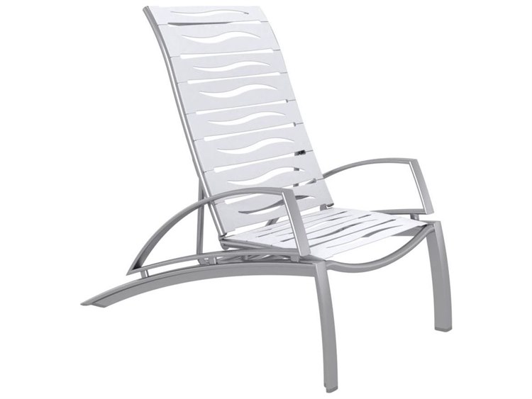 Tropitone South Beach Wave Segment Aluminum Strap Lounge Chair