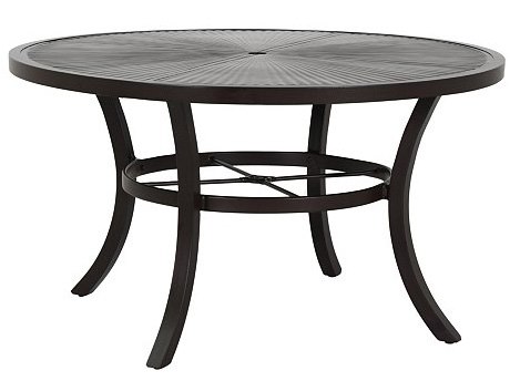 Tropitone Cast KD Aluminum Linea 48'' Wide Round Counter Table with Umbrella Hole