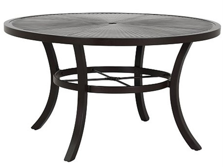 Tropitone Cast KD Aluminum Linea 48'' Round Counter Table with Umbrella Hole