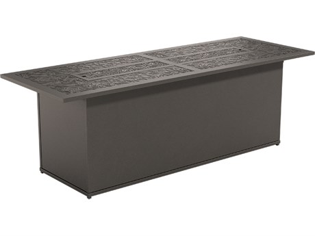 Tropitone Arazzo Aluminum 75''W x 27''D Rectangular Match Lit Fire Pit Table