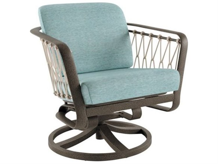 Tropitone Trelon Rope Aluminum Swivel Glider Lounge Chair