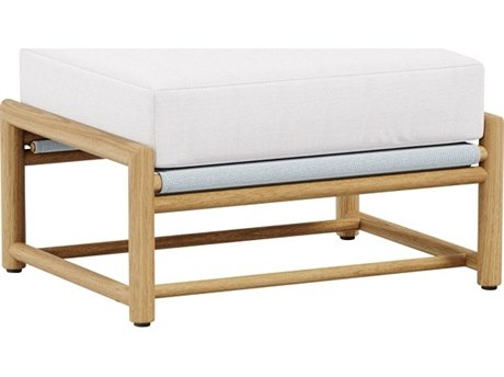 Tropitone Stowe Teak Ottoman with Cushion