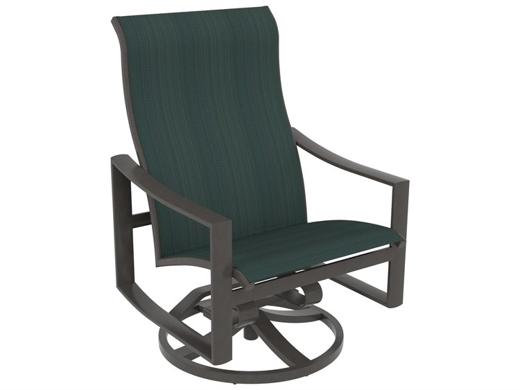 Tropitone Kenzo Sling Aluminum Swivel Rocker Lounge Chair