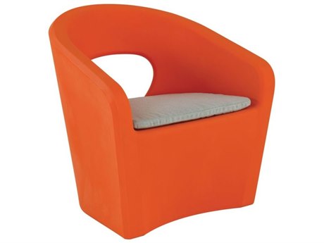 Tropitone Radius Marine Grade Polymer Lounge Chair with Seat Pad and 15 lbs. Weight