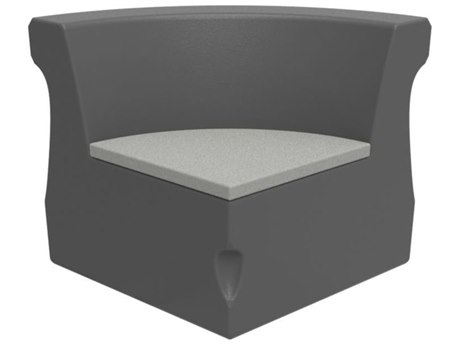 Tropitone Radius Marine Grade Polymer Curved Corner Lounge Chair with Seat Pad