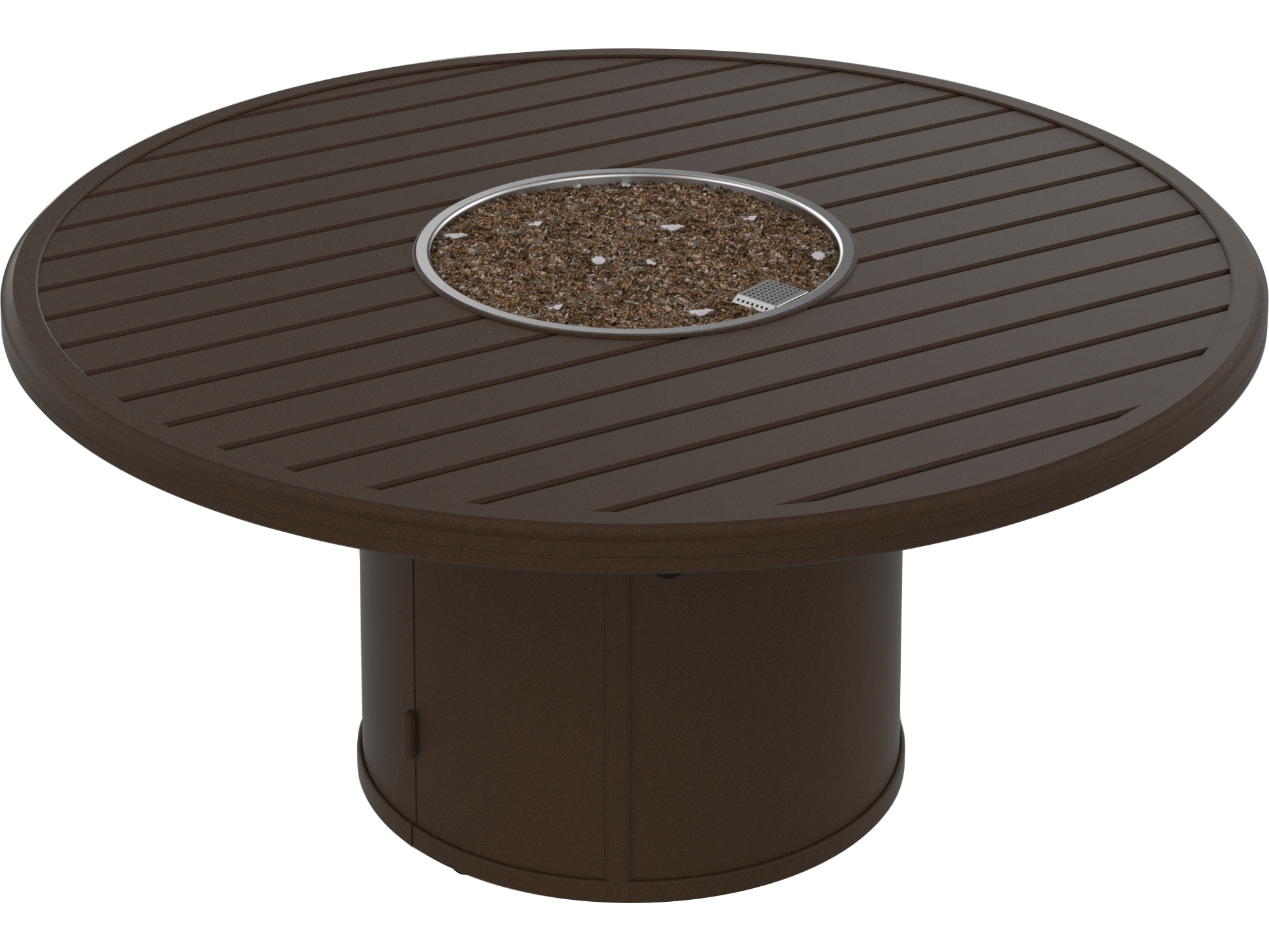 Tropitone Banchetto Aluminum 54 Wide Round Fire Pit Table