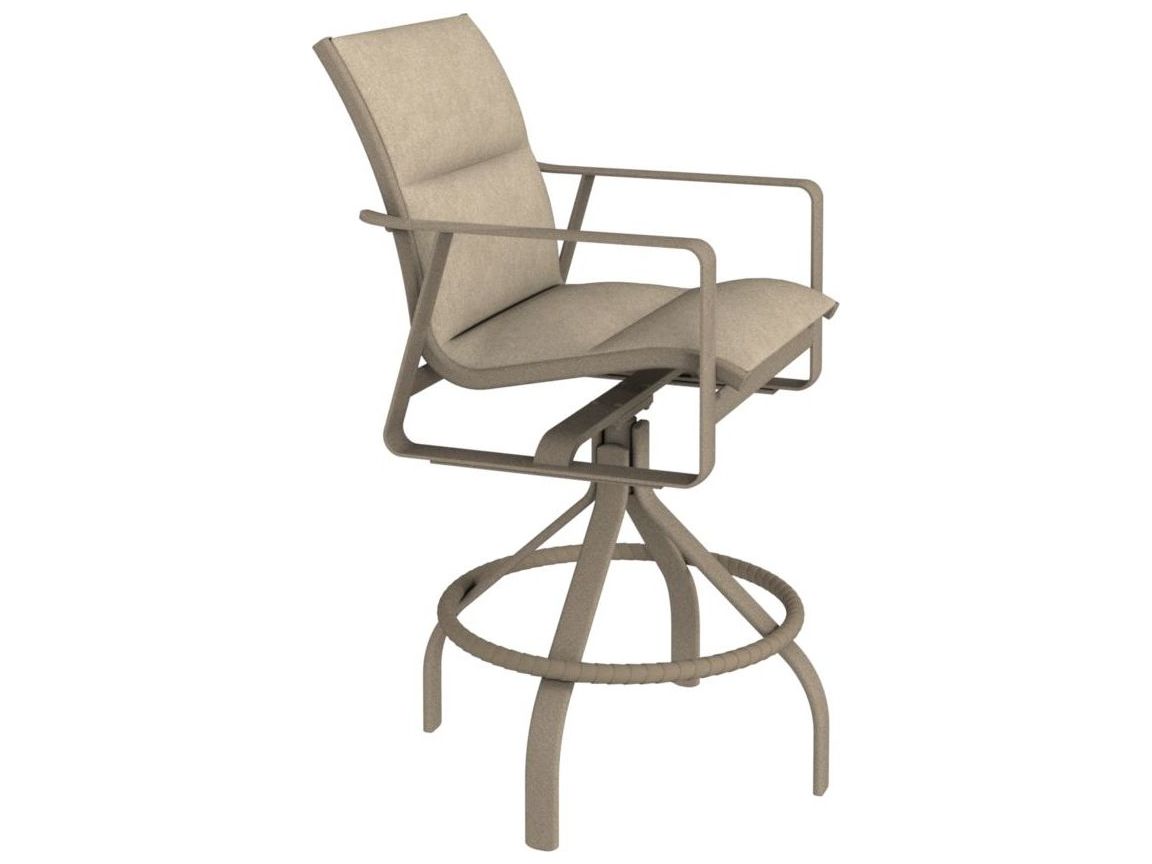 Tropitone Samba Padded Sling Aluminum Swivel Bar Stool 28'' TP421827PS28