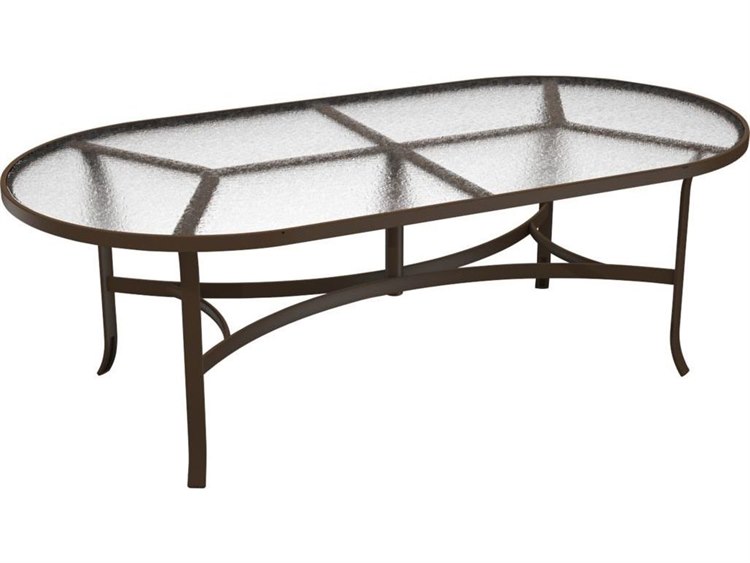 Tropitone Acrylic Cast Aluminum 84''W x 42''D Oval Dining Table