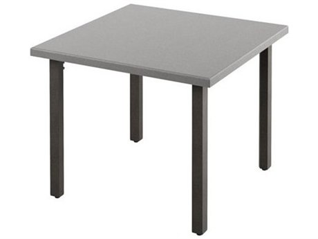 Tropitone Matrix Aluminum 42'' Square KD Dining Table with Umbrella Hole