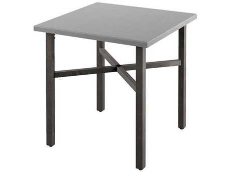 Tropitone Matrix Aluminum 42'' Square KD Bar Table with Umbrella Hole
