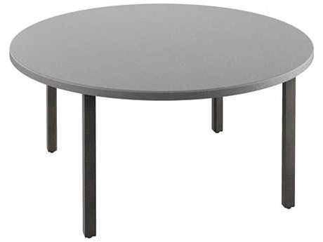 Tropitone Matrix Tables 60'' Aluminum Round Umbrella Hole ADA Dining Table