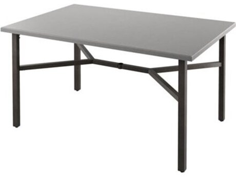 Tropitone Matrix Aluminum 64''W x 36''D Rectangular KD Counter Table with Umbrella Hole