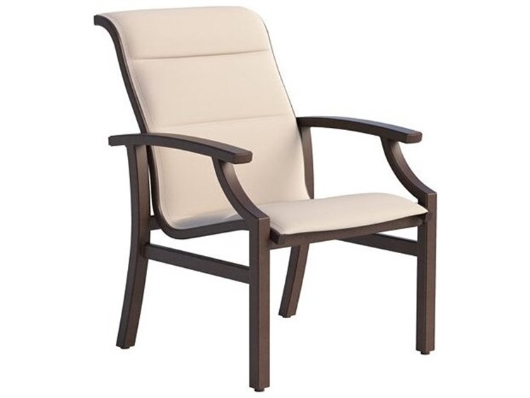 Tropitone Marconi Padded Sling Aluminum Low Back Dining Arm Chair