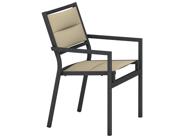 Tropitone Cabana Club Aluminum Padded Sling Dining Arm Chair