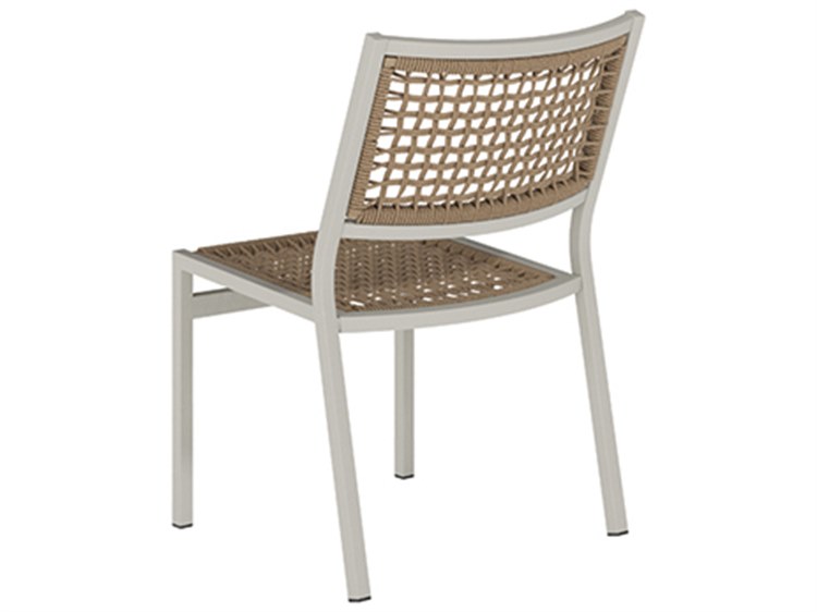 Tropitone Cabana Club Rope Aluminum Stackable Patio Dining Side Chair 2