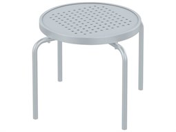 Tropitone Patterned Boulevard Aluminum Round Stacking Tea Table