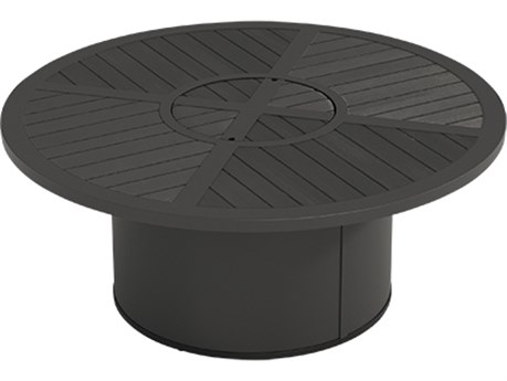 Tropitone Crestwood Fire Pits Aluminum Round Pit Table