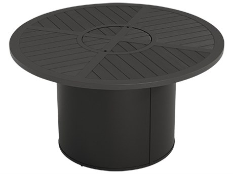 Tropitone Crestwood Fire Pits Aluminum Round Pit Table