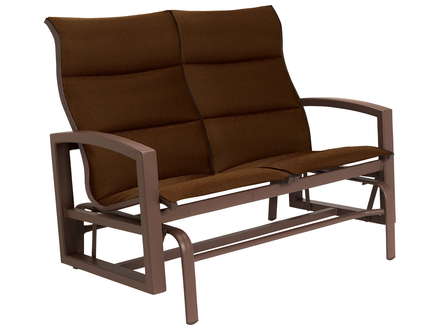 Tropitone Lakeside Padded Sling Aluminum Glider Loveseat TP740516PS