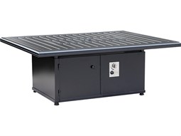 Tropitone Solasta Aluminum Rectangular Ignitor Patio Fire Pit Table