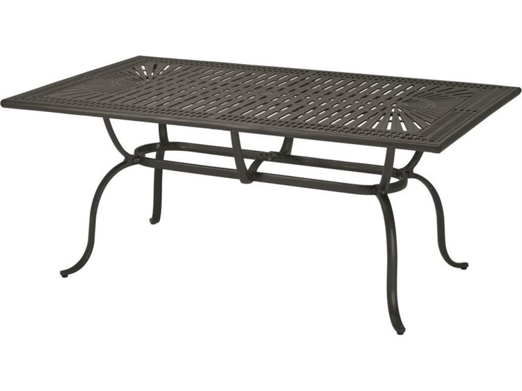 Tropitone Kd Spectrum Cast Aluminum 70 X 43 Rectangular Dining Table Tropitone Kd Spectrum Cast Aluminum 70 X 43 Rectangular Dining Table With Umbrella Hole