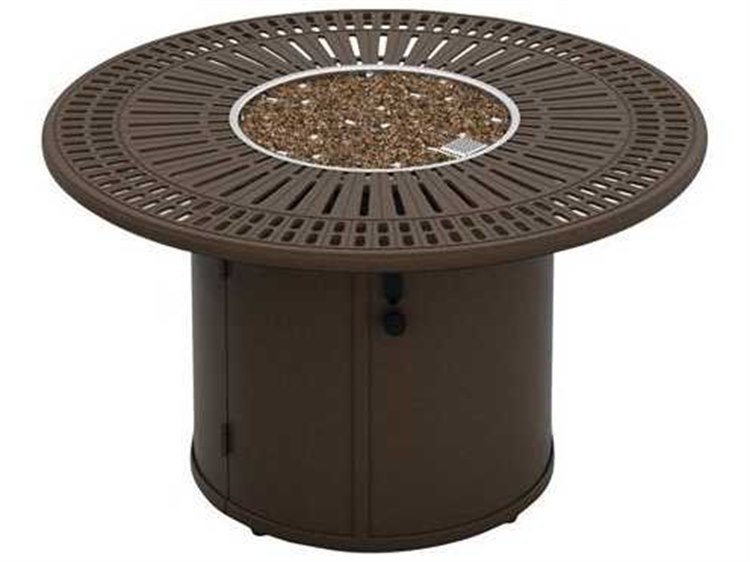 Tropitone Aluminum Round Fire Pit Table
