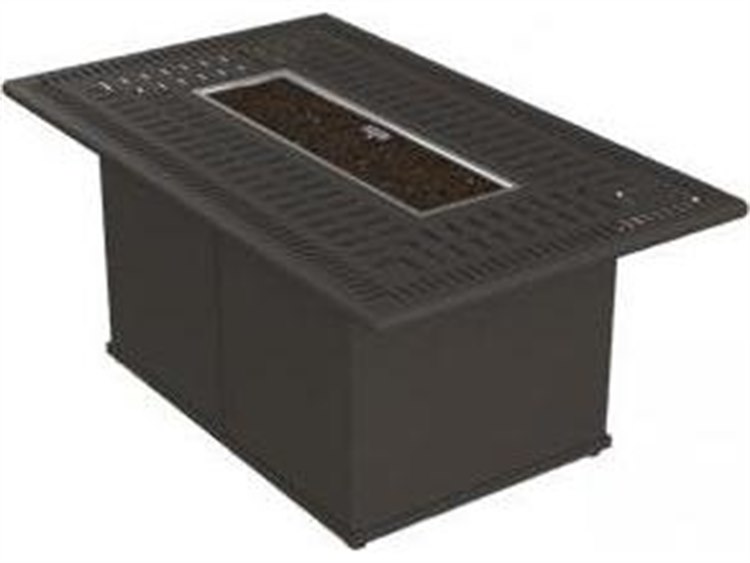 Tropitone Spectrum Aluminum 53 X 32 Rectangular Fire Pit Table