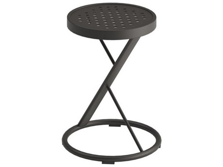 Tropitone Patterned Boulevard Aluminum 14'' Round End Table