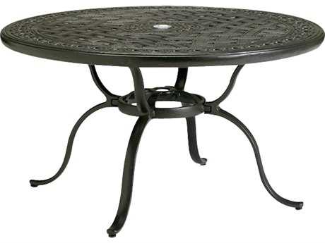 Tropitone Cast Kd Garden Terrace Tables Chat 820686 Tropitone Kd Garden Terrace Cast Aluminum 43 Round Chat Table With Umbrella Hole