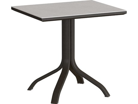 Tropitone Horizon Solid Aluminum 30" x 24" Rectangular KD Pedestal Dining Table