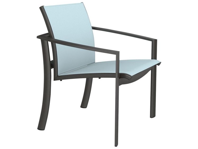Tropitone Kor Relaxed Sling Aluminum Patio Dining Arm Chair
