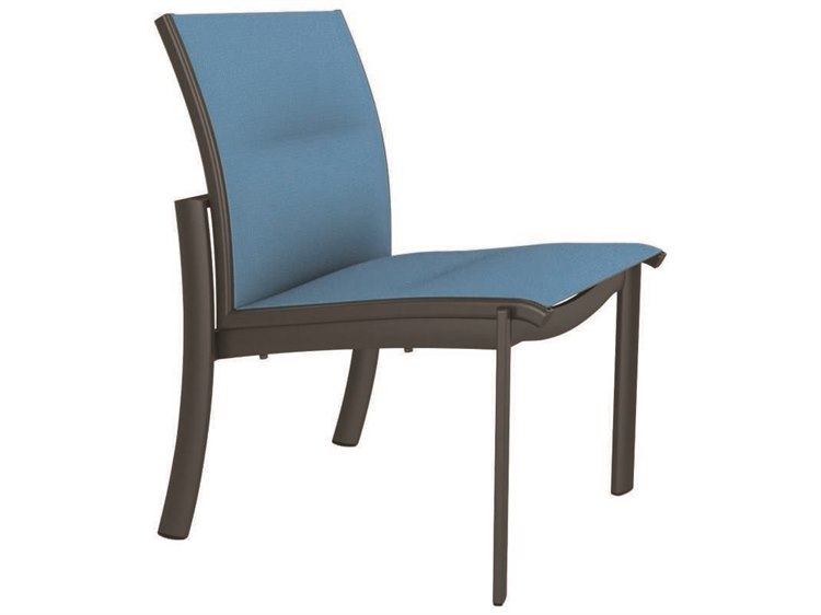 Tropitone Kor Padded Sling Aluminum Outdoor Patio Dining Side Chair
