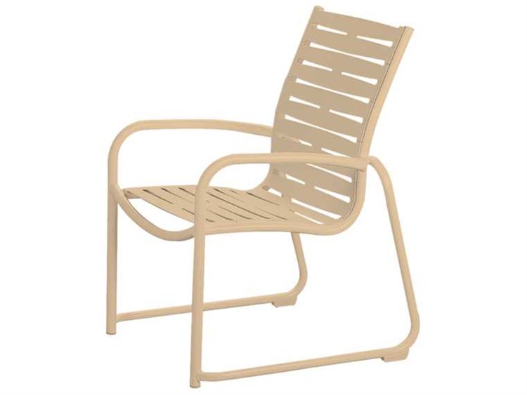 Tropitone Millennia Ribbon Segment Aluminum Stackable Dining Arm Chair