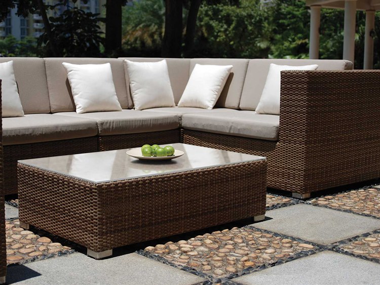 Tropitone Arzo Woven Cushion Sectional Outdoor Lounge Set TPARZOSECSET