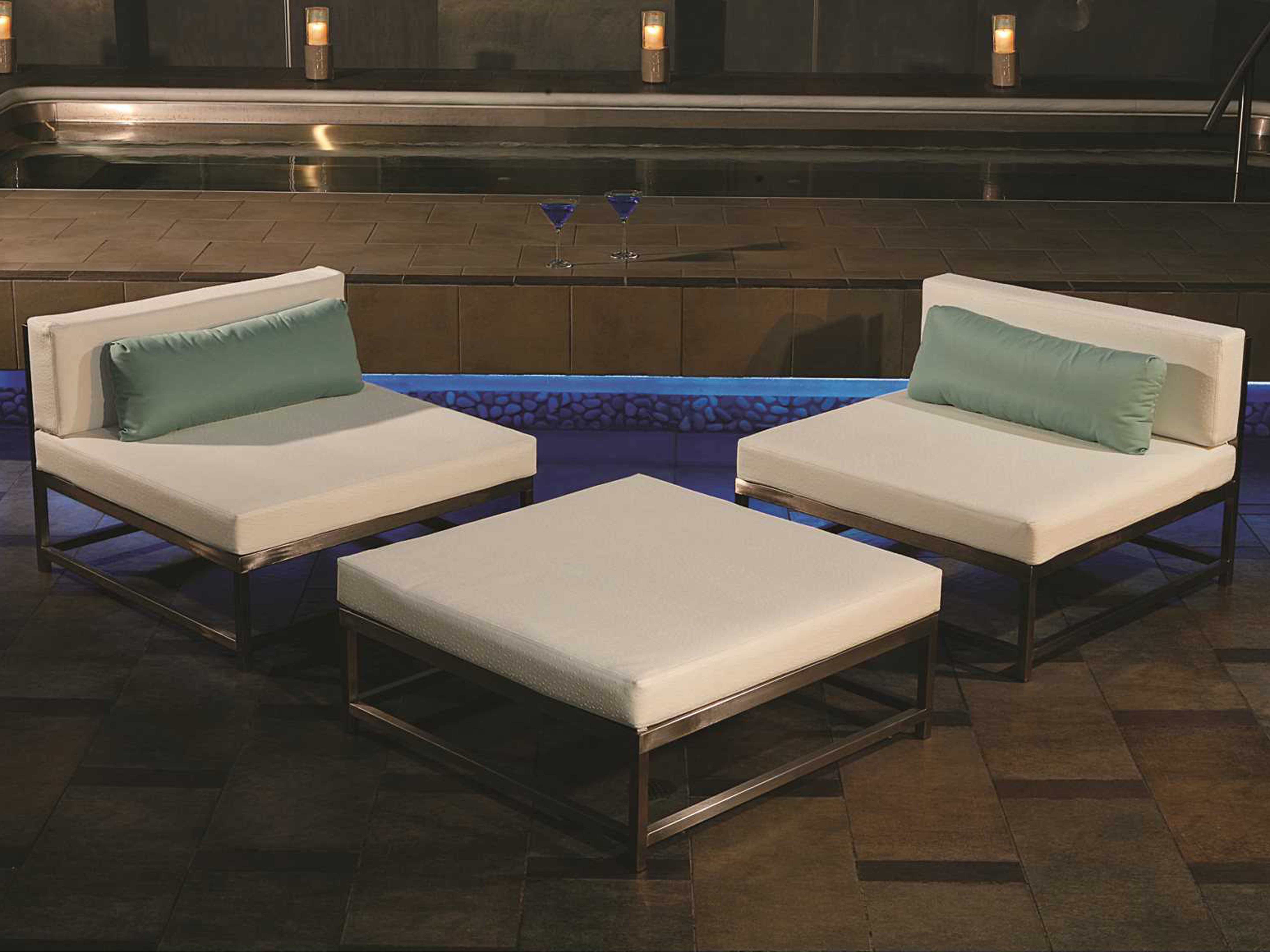 brandwonden architect nationale vlag Tropitone Cabana Club Aluminum Cushion Lounge Set | TPCABANALNGESET8