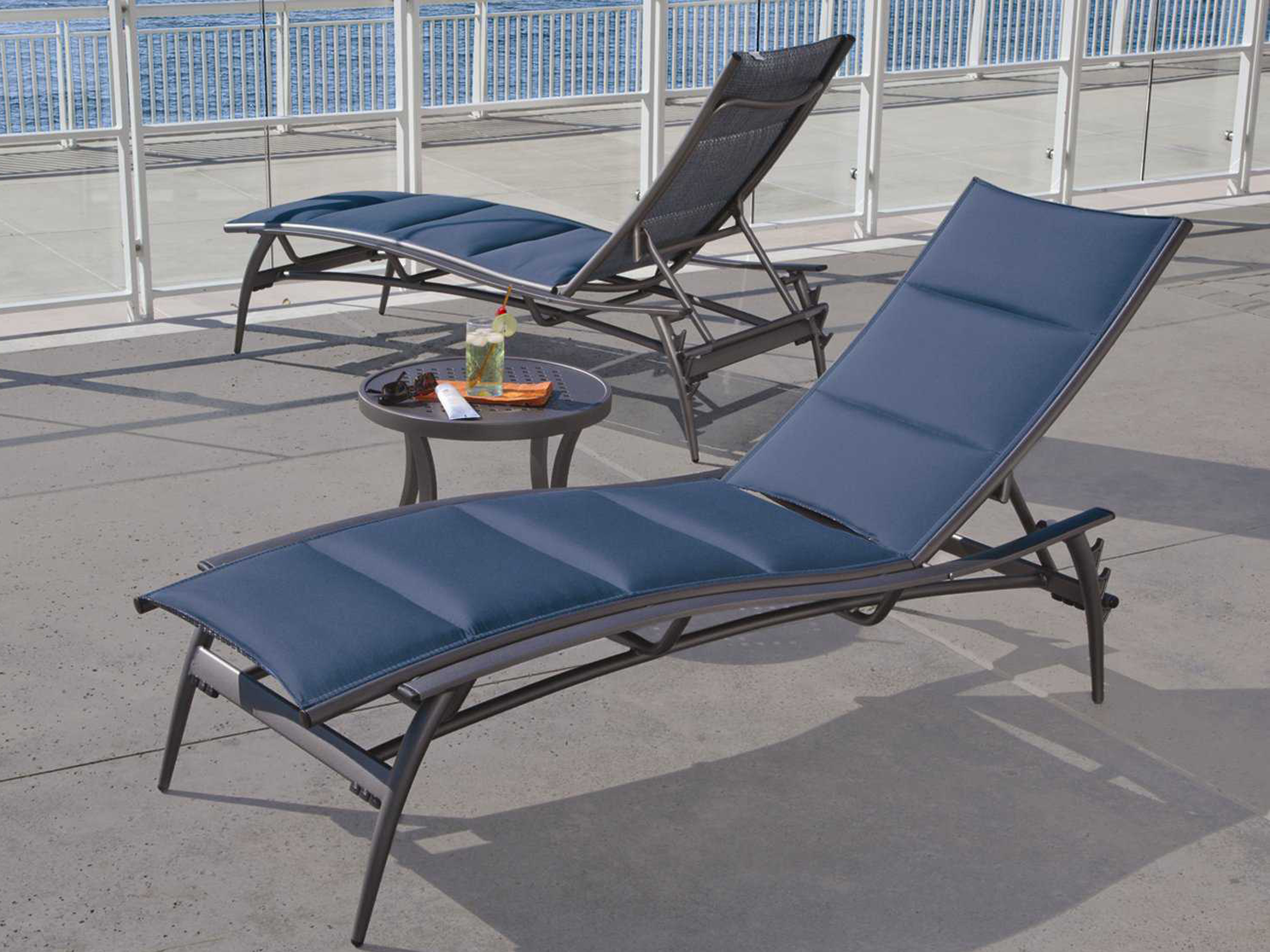 Tropitone Echo Padded Sling Aluminum Chaise Lounge | 189932PS