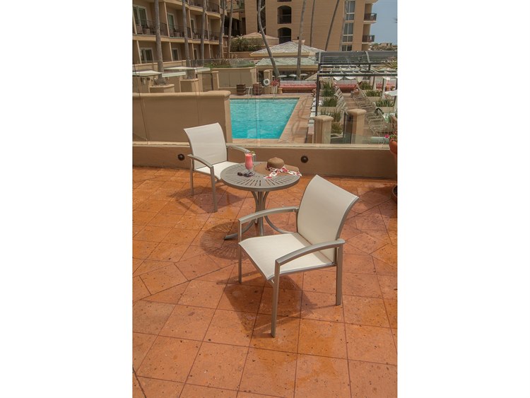 Tropitone Elance Relaxed Sling Aluminum Dining Set