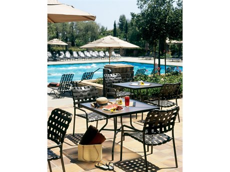 Tropitone Kahana Cross Strap Aluminum Dining Set