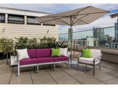 Tropitone Kor Cushion Aluminum Sectional Lounge Set