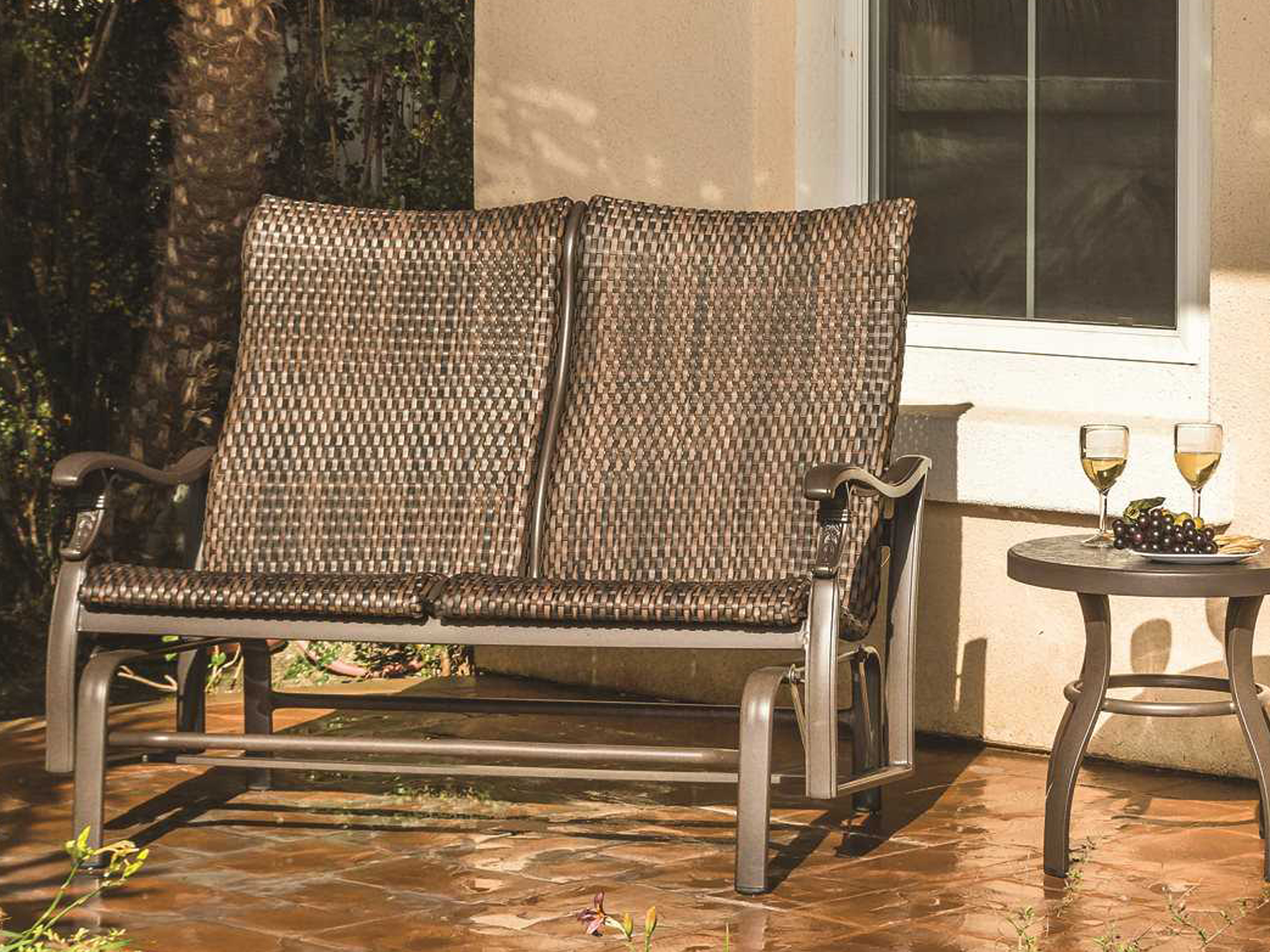 Tropitone Ravello Woven Glider Loveseat TP650716WS