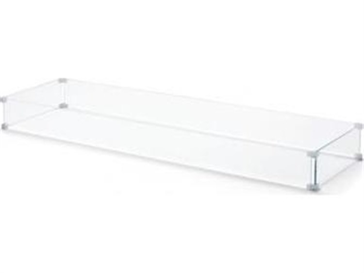 Tropitone Fire Pit Glass 35''W x 14''D Rectangular Flame Guard