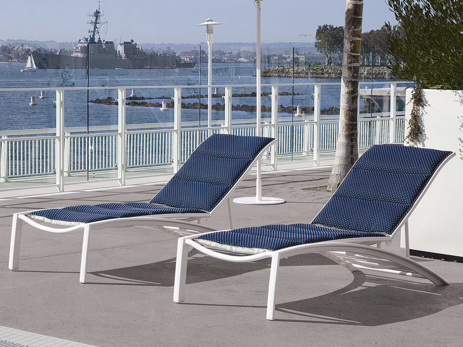 Tropitone South Beach Padded Sling Aluminum Chaise Lounge TP240532PS