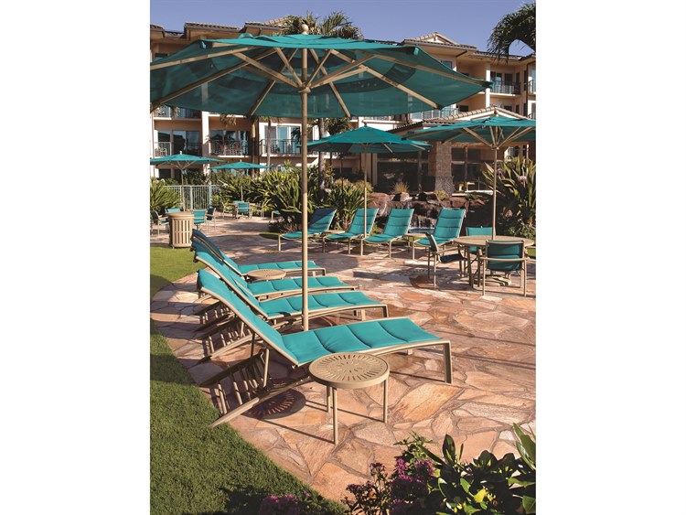Tropitone South Beach Padded Sling Aluminum Lounge Set 4