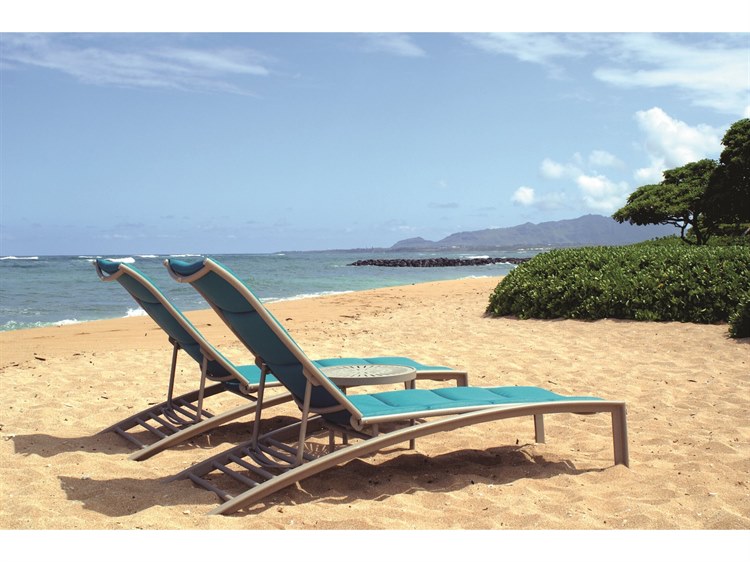 Tropitone South Beach Padded Sling Aluminum Lounge Set 10