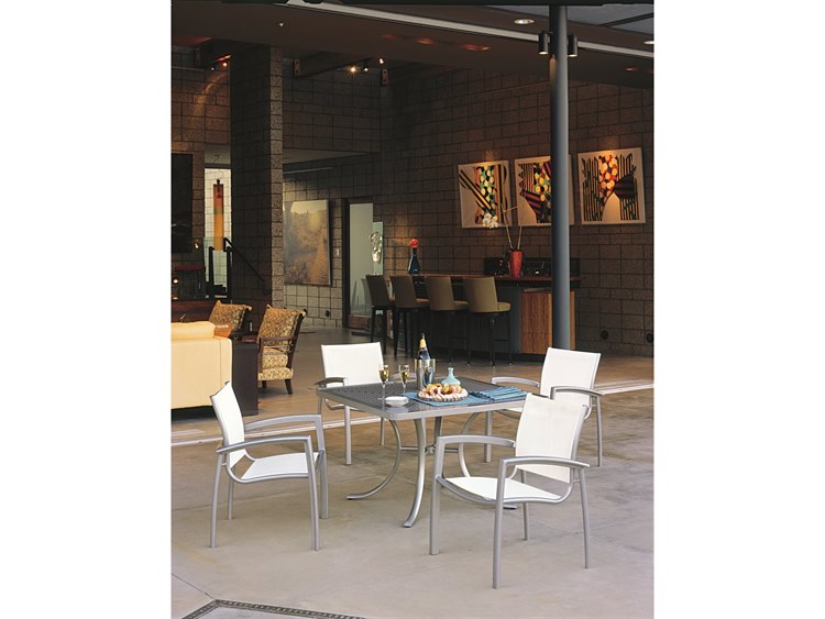 Tropitone South Beach Relaxed Sling Aluminum Dining Set 2